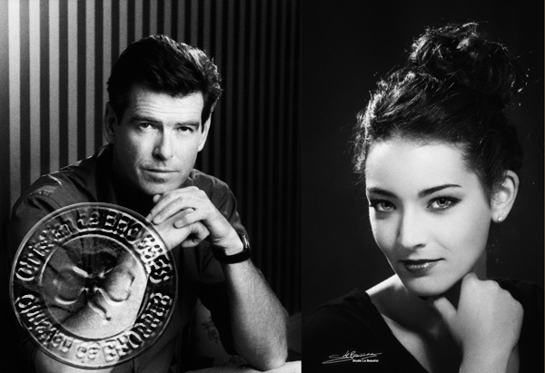 Portrait noir et blanc en studio à Paris